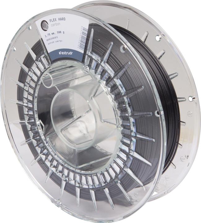 Produktbild Extrudr Filament TPU Schwarz Carbon 1.75mm D70 500g (TPU, 1.75 mm, 500 g)