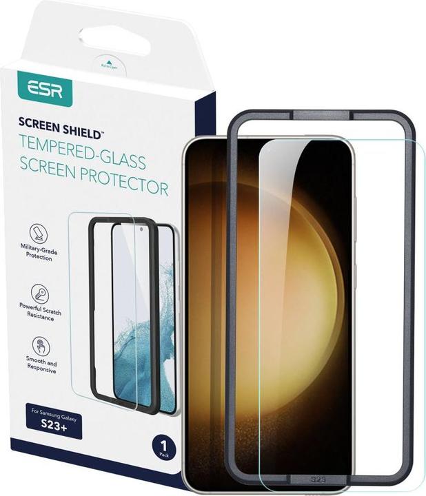 Produktbild ESR Tempered Glass Screen Shield Galaxy S23+ Plus Clear (1 Stück, Samsung Galaxy S21)