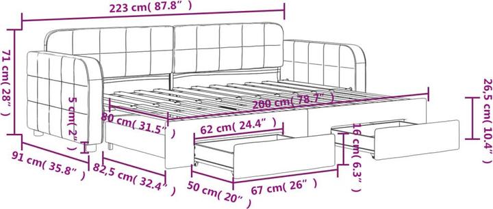 Produktbild vidaXL Tagesbett