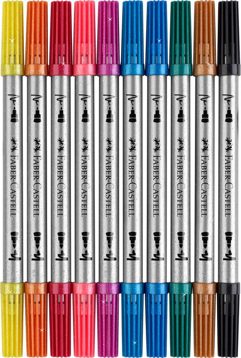 Actual product image Faber-Castell Doppelfasermaler Glitzer 10er Etui (10x)