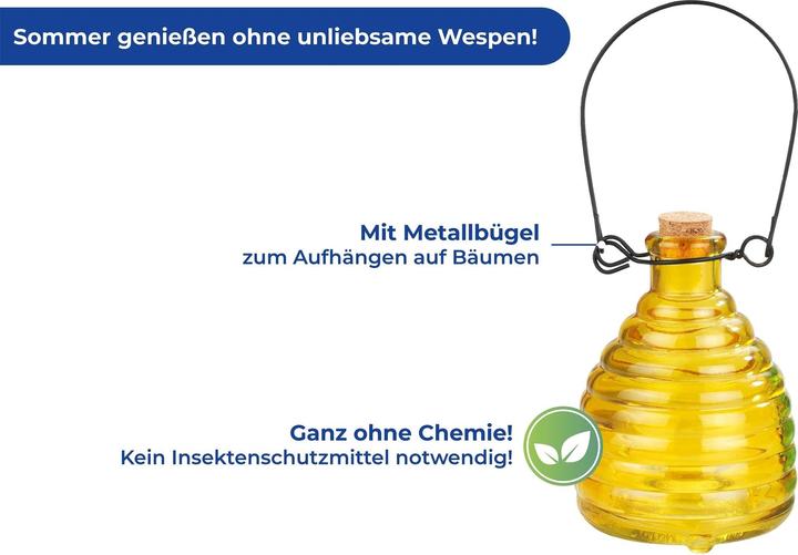 Image du produit Wenko Piège à guêpes en verre, coloré, 2 pièces