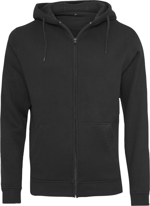 Actual product image Build Your Brand Mens Plain Full Zip Hoodie (XS)