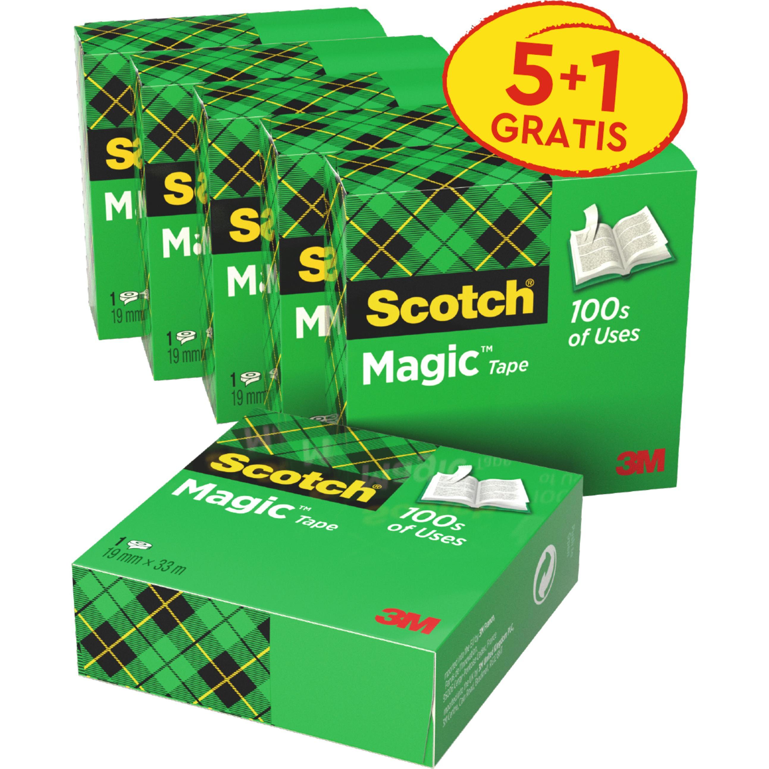 4x Scotch, Klebeband, Magic (19 mm)