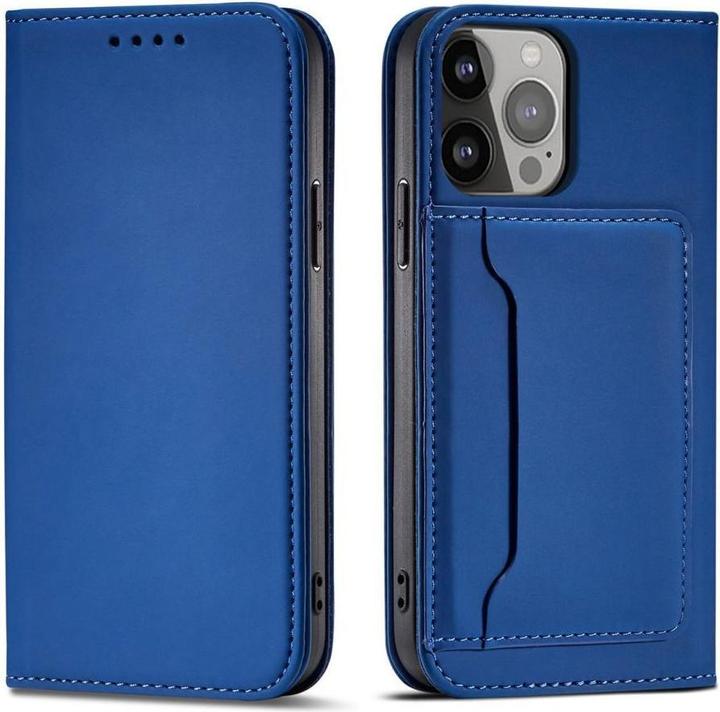 Produktbild Hurtel Magnetkartenetui für Samsung Galaxy S23+ Flip Cover Wallet Stand blau (Samsung Galaxy S23+)