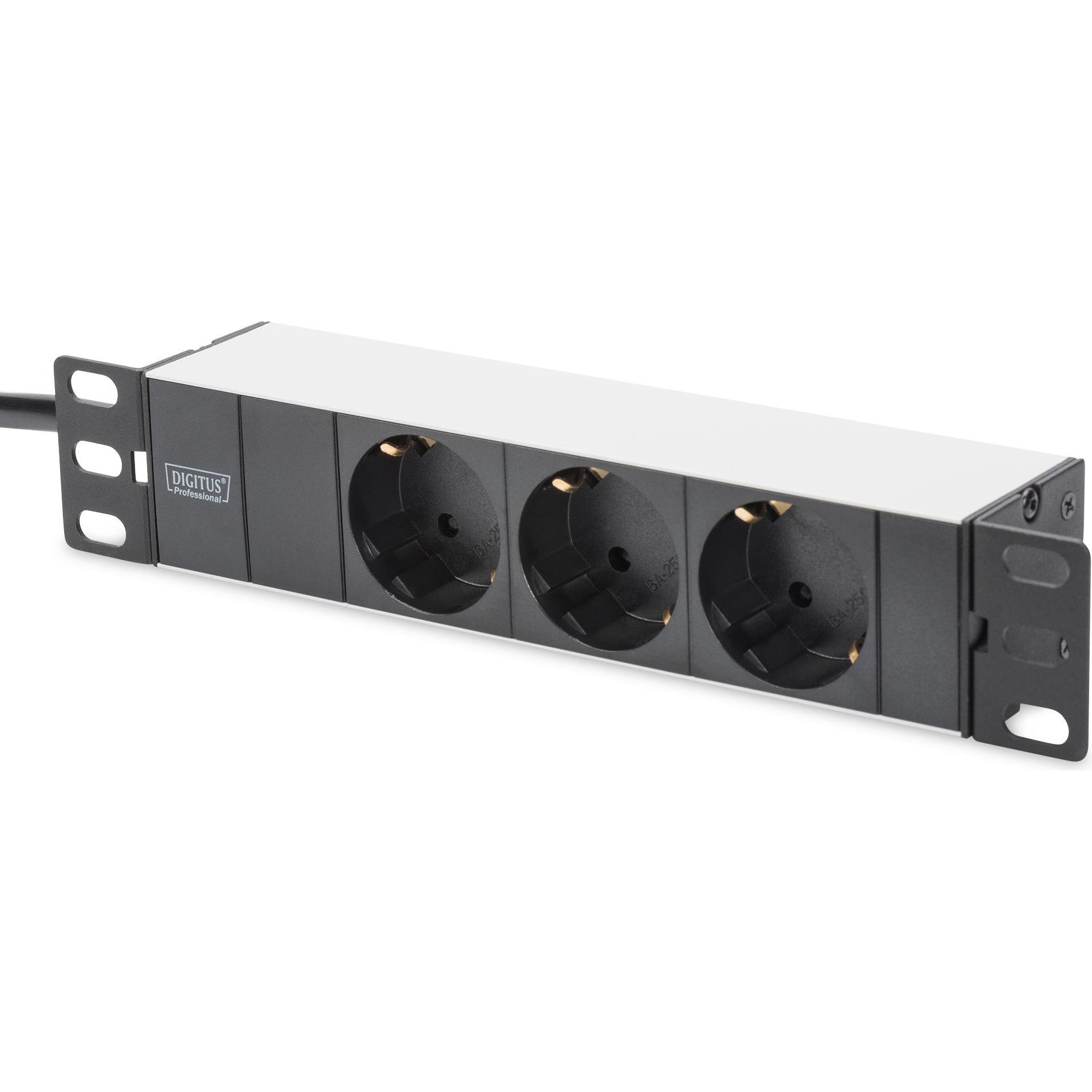 Thumbnail - Digitus Netzwerk-Set (5.71 HE, 10 Zoll Rack), Serverschrank, Grau