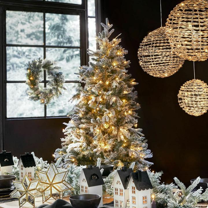 Produktbild Loberon Weihnachtsbaum Cadelise grün/weiss (180 cm)