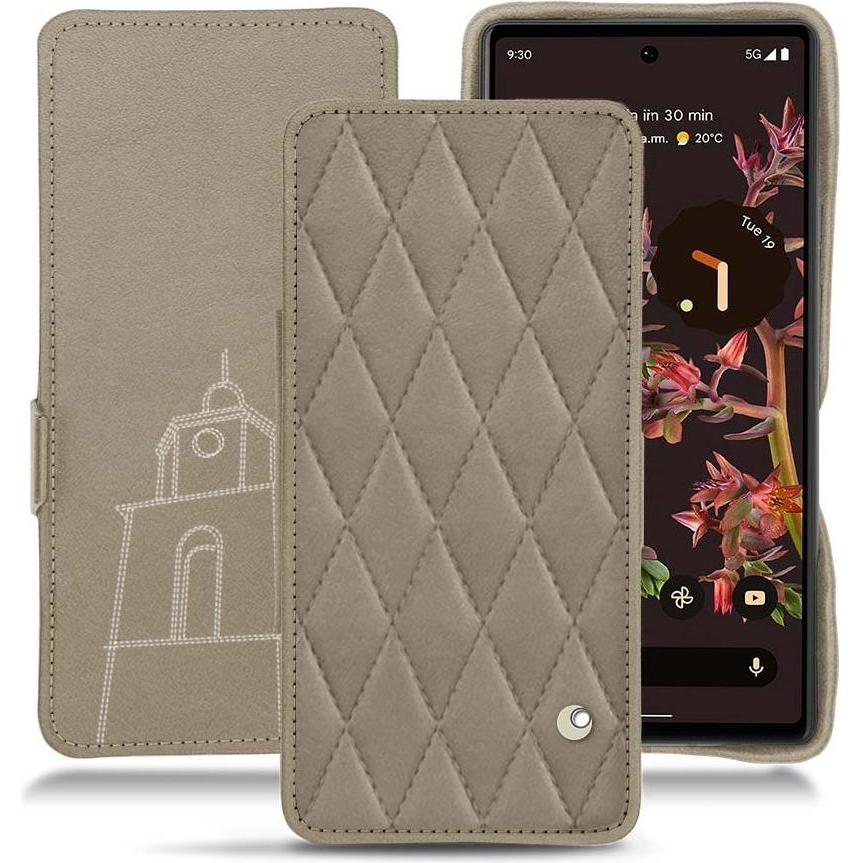 Noreve Lederschutzhülle horizontal (Google Pixel 6), Smartphone Hülle, Beige