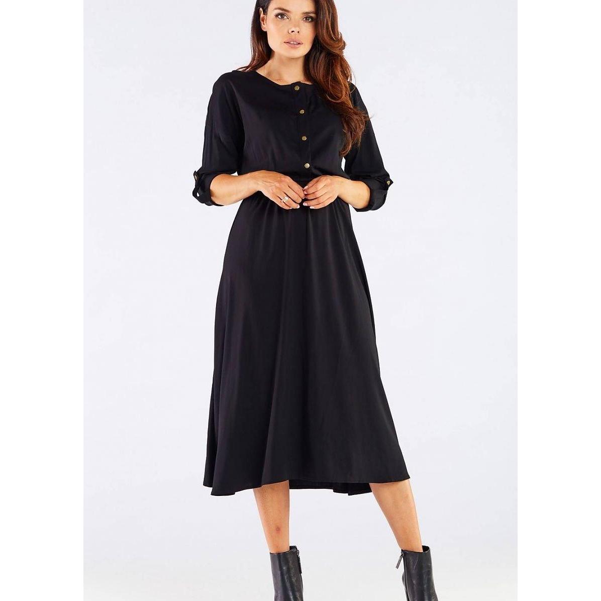 Thumbnail - Awama, Damen, Kleider, Alltagskleid, Schwarz, (M)