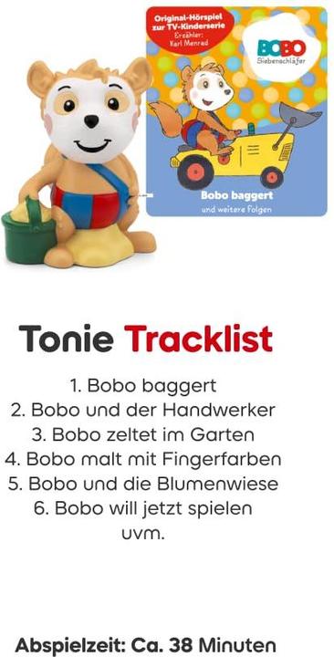 Produktbild Tonies Audiosystem Hörfigur Bobo Siebenschläfer - Bobo baggert und weitere Folgen (Deutsch)