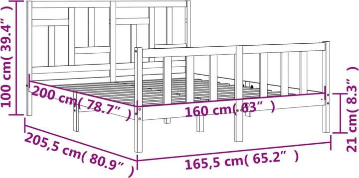 Image du produit vidaXL Bettrahmen (160 x 200 cm)