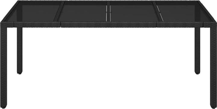 Produktbild vidaXL Gartentisch mit Glasplatte (190 x 90 x 75 cm)