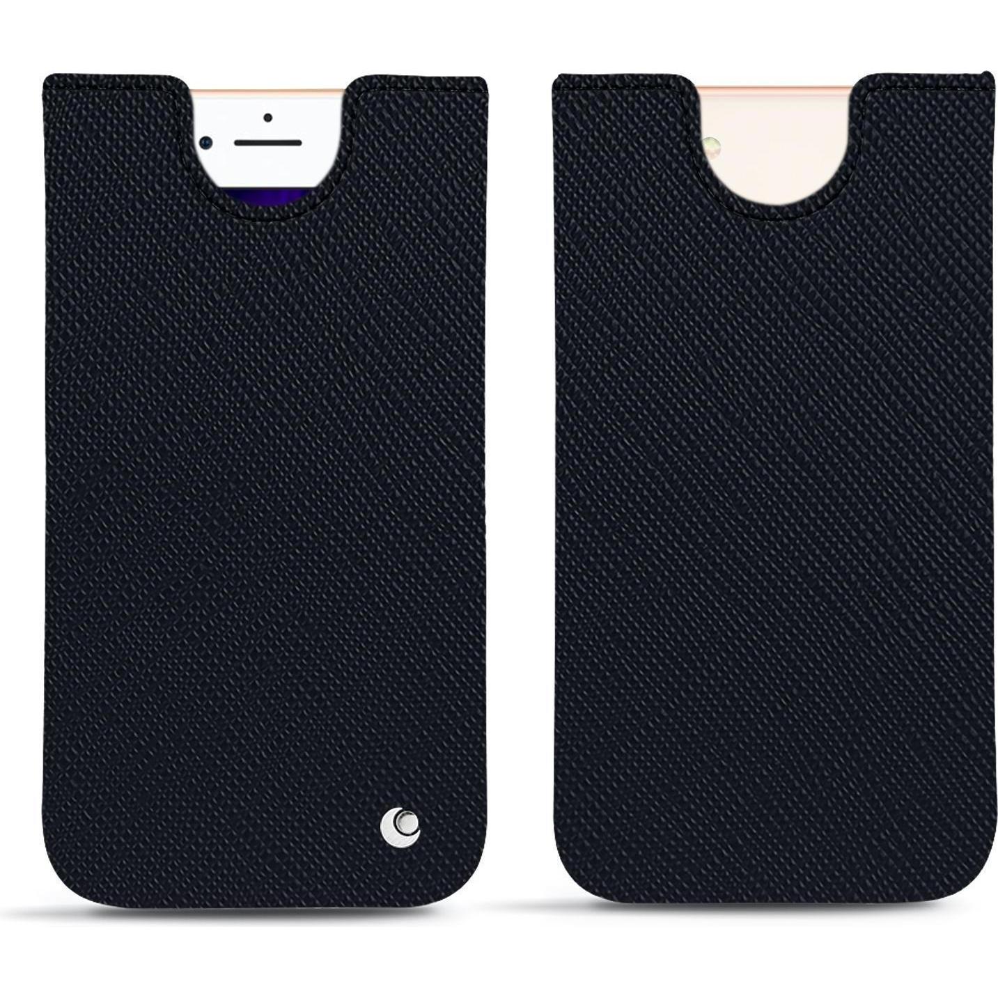 Noreve Lederschutzhülle (Apple iPhone 8), Smartphone Hülle, Schwarz