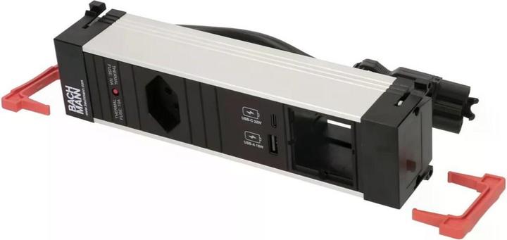 Produktbild Bachmann Einbausteckerleiste POWER FRAME 1x T13, 1x USB A/C, 1x Leer (1 x, Typ 13, 0.20 m)