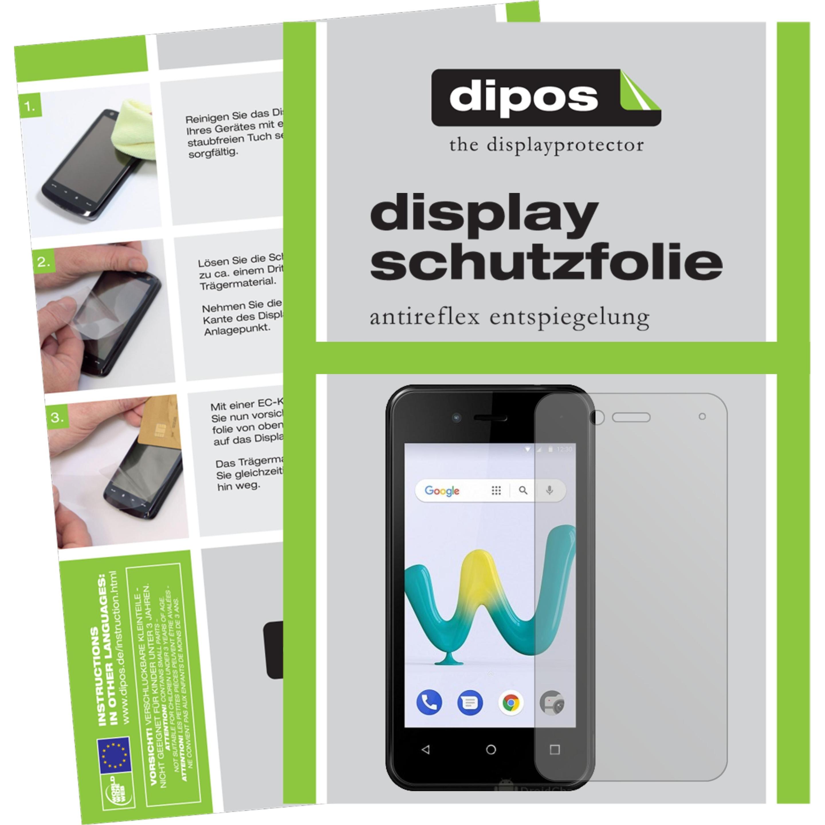 Dipos Displayschutzfolie Antireflex (2 Stück, Wiko Sunny 3 Mini), Smartphone Schutzfolie, Transparent
