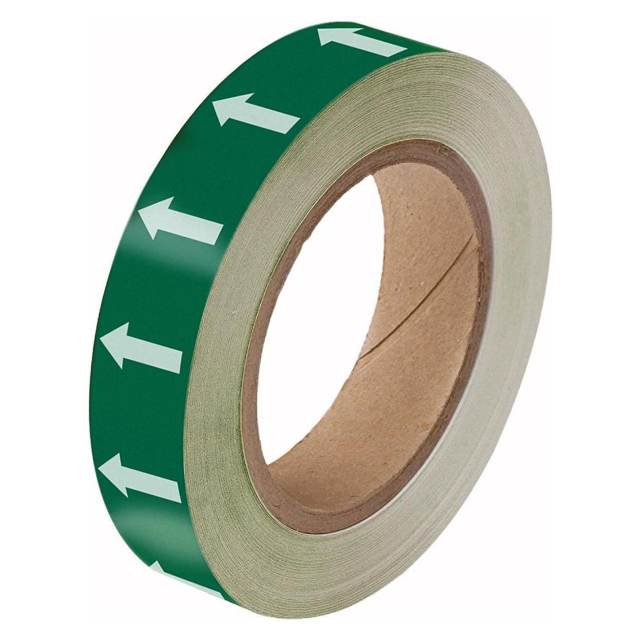 Brady, Segnaletica Di Sicurezza, Nastro Segnaletico Con Frecce Direzionali, 25 Mm X 33 M, Verde/Bianco