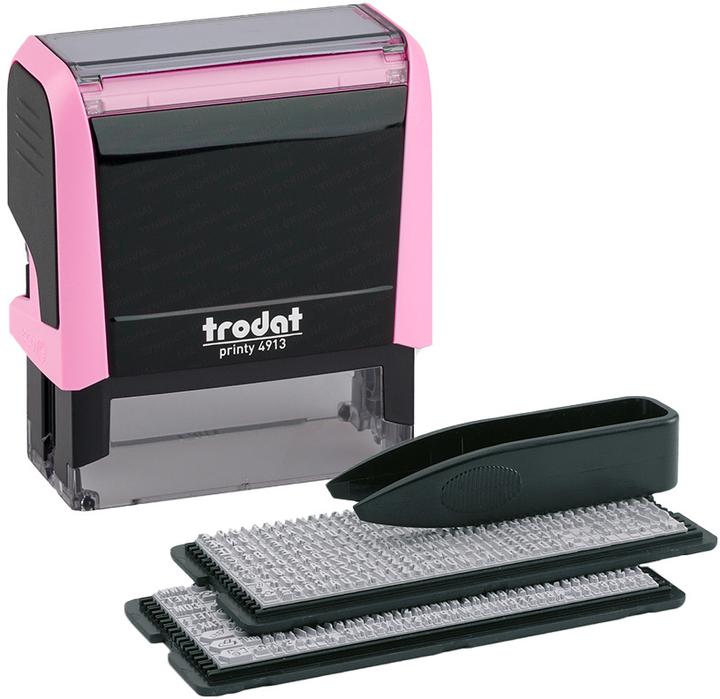 Actual product image Trodat Typomatic Printy 4.0 Pastel Edition, self-inking stamp for self-setting