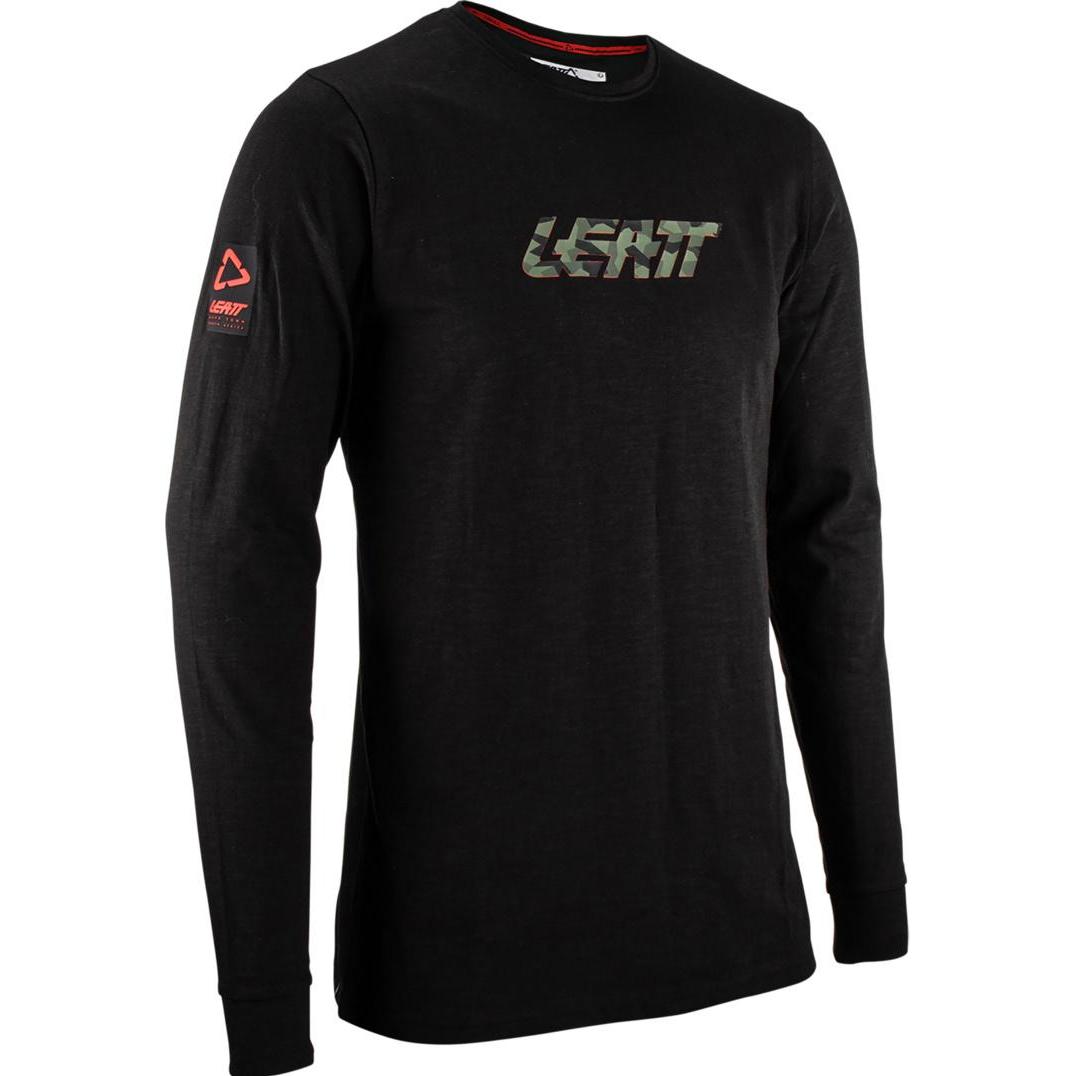 Leatt, Herren, Velotrikot, Long Shirt 23 (XL), Schwarz, Grün, XL