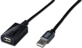 Produktbild Digitus USB 2.0 Repeater Kabel USB A male / A female Länge 25m (USB 2.0)
