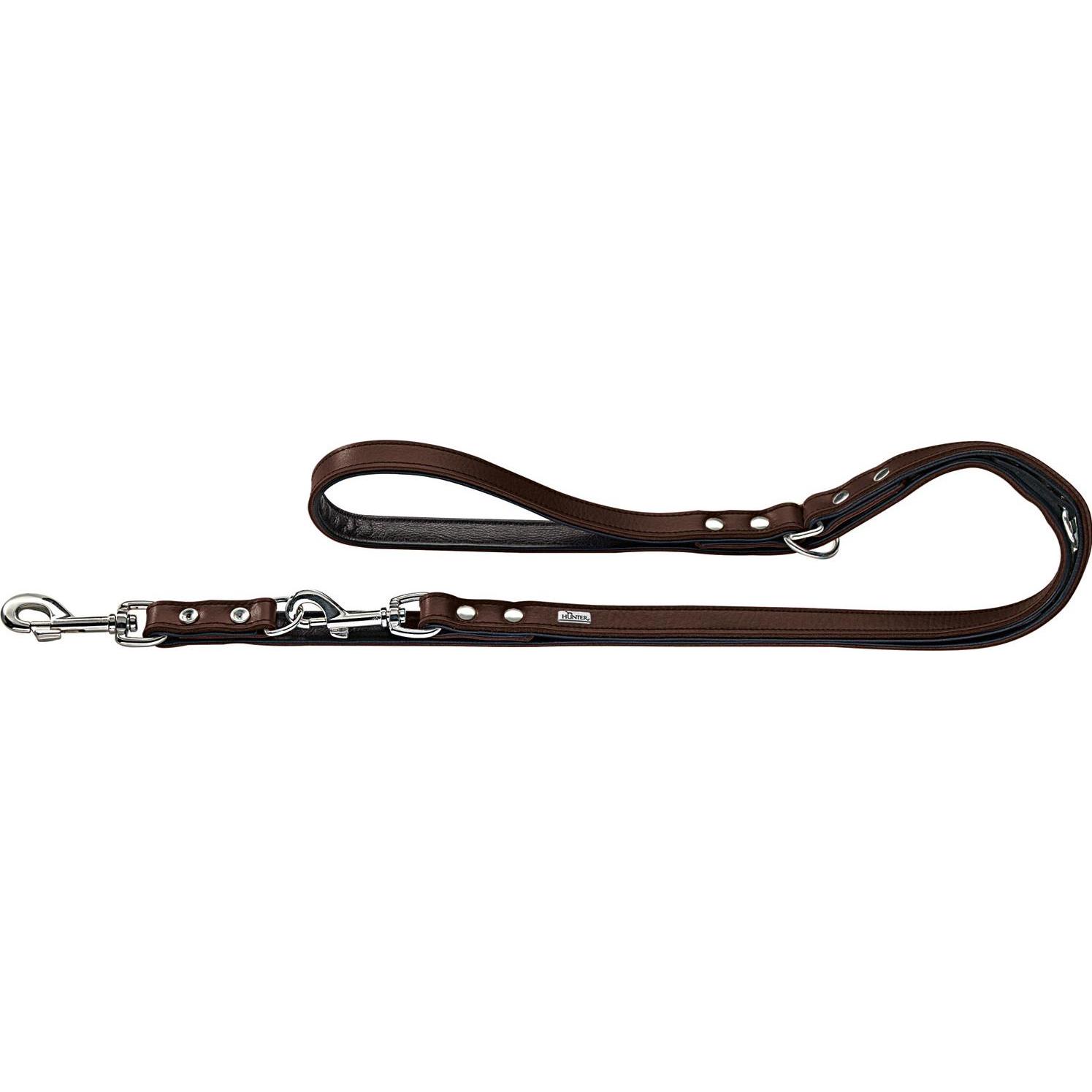 Hunter Verstellbare Führleine Basic Crouponleder (Hund, Allgemein), Halsband + Leine