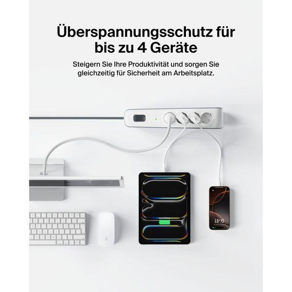 Produktbild Belkin Steckdosenleiste 4-fach 2 Meter Netzkabel BSV400vf2M-V2 (4 x, 2 m)