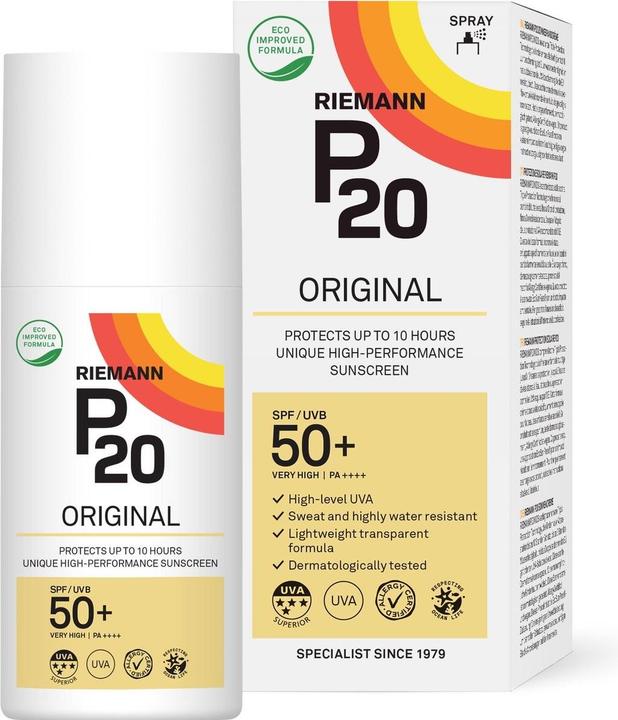 P20 Original Spray SPF 50+ 10-Hour Protection and High Water Resistance (Sonnenspray, SPF 50+)