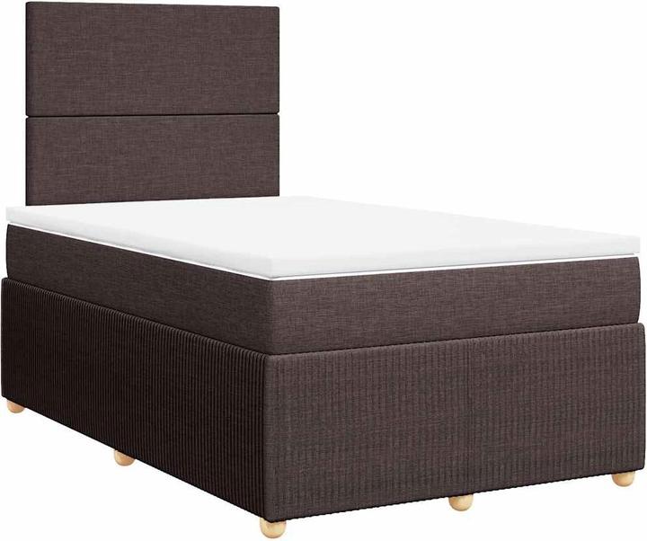 Produktbild VidaXL Boxspringbett Polsterbett Bett mit Matratze Dunkelbraun 80x200cm Stoff (80 x 200 cm)