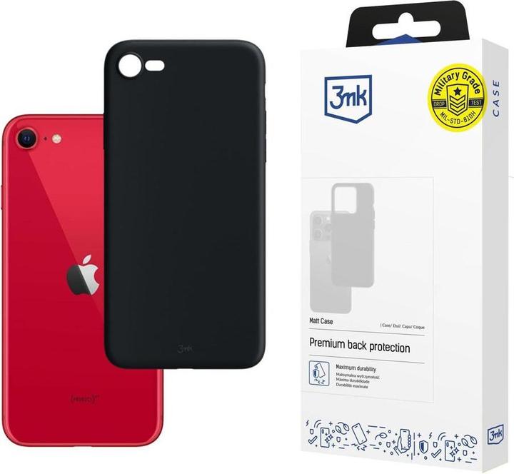 Actual product image 3MK Matt Case for iPhone 7 / 8 / SE 2020 black (Apple iPhone 7, Apple iPhone 8)