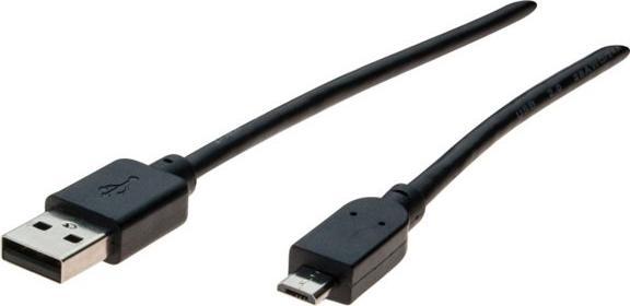 Actual product image Exertis Connect Micro USB 2.0 cable, USB St. A / USB Micro St. B, 1.0 m For charging and data transfer (1 m, USB 2.0)