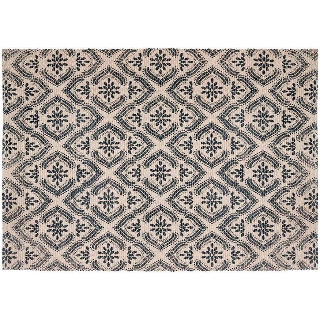 Atmosphera, Tappeto per bambini, Tappeto Nero Beige Cotone Colorato 60 x 90 cm (90 x 60 cm)