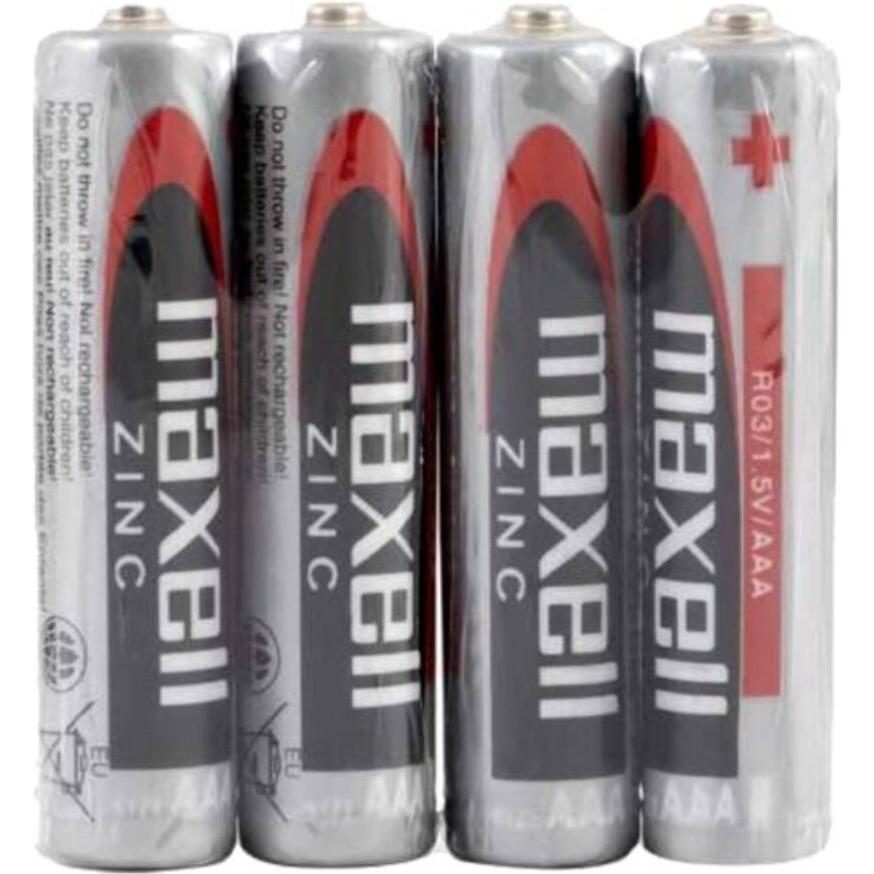 Maxell R03 4TAC BATTERIE. (4 pz., HR03, 1155 mAh), Batterie + pile