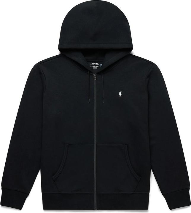 Ralph Lauren Double-Knit Full-Zip Hoodie Polo Black (XL)