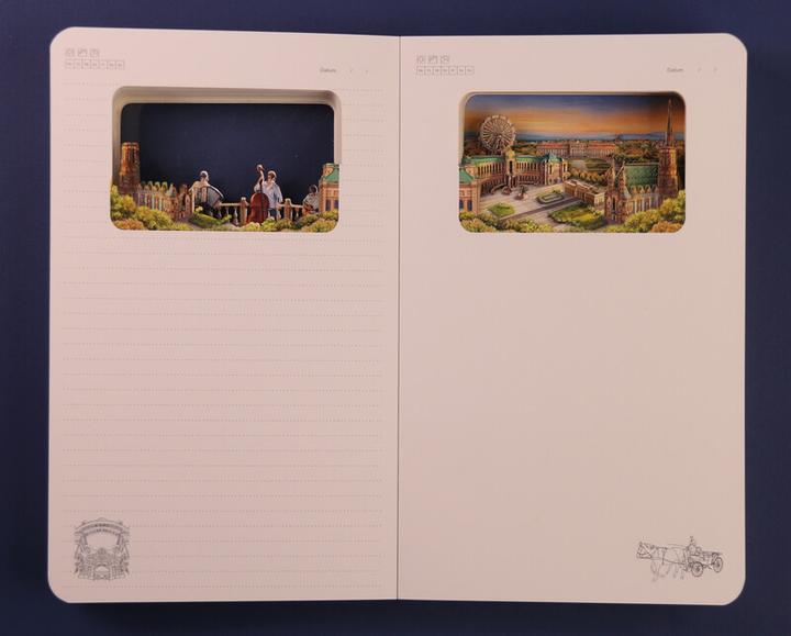 Image du produit Carnet 3D (A6, À rayures, Couverture rigide)