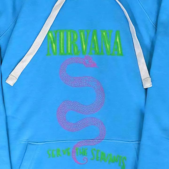 Immagine prodotto Nirvana Felpa con cappuccio unisex da adulto Serve The Servants Neon Pullover (XL)
