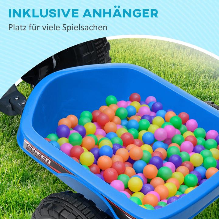 Actual product image Homcom Children's quad bike, rechargeable, 2.5 km/h, with trailer, 50 min driving time, for children aged (6 V)