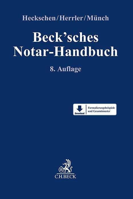 Produktbild Beck'sches Notar-Handbuch (Deutsch, Christof, Sebastian/Münchua, Herrler, 2023)
