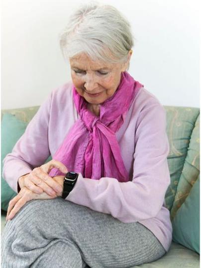 Produktbild One Button Phone Notrufuhr/Notrufarmband (31 mm, 2G)