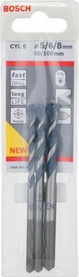 Produktbild Bosch Professional Zubehör 5-tlg. CYL-5 Betonbohrer-Set, Robust Line, 4–8 mm (Ø 8.0 mm, 5.0 mm, 6.0 mm, 4.00 mm)