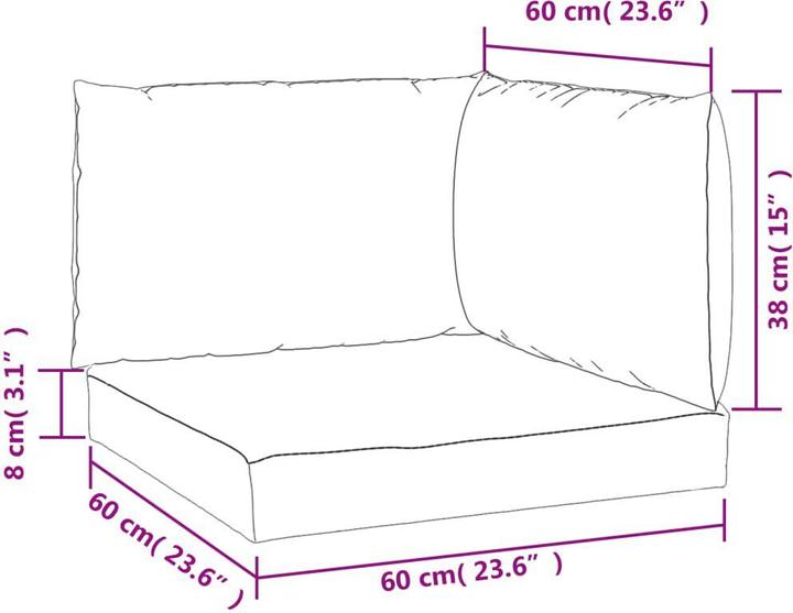 Produktbild vidaXL 10-tlg. Garten-Lounge-Set mit Kissen (60 x 60 x 8 cm)