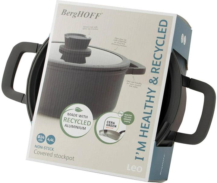 Produktbild BergHoff Kochtopf Leo Stone+ 24 cm, Material: Aluminiumguss, Topfart (Kochtopf, Aluminiumguss, 24 x 15.70 cm)