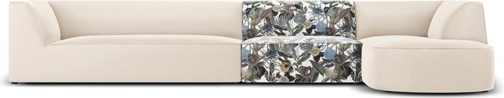 Beige, Garden Light Blue Pattern