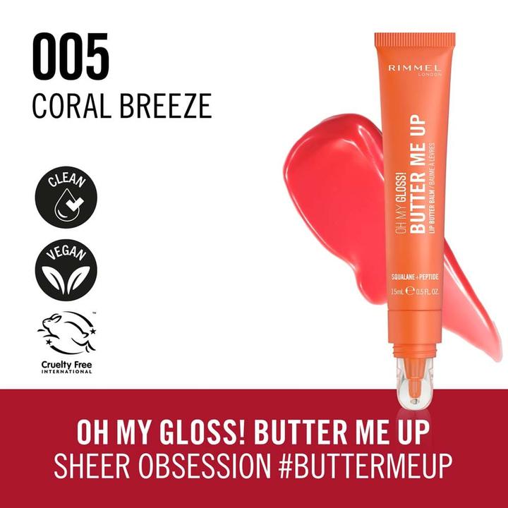 Actual product image Rimmel London OH MEIN GLANZ! Lippenbalsam #005 -Coral Breeze 1 u (Lip balm, 15 ml)