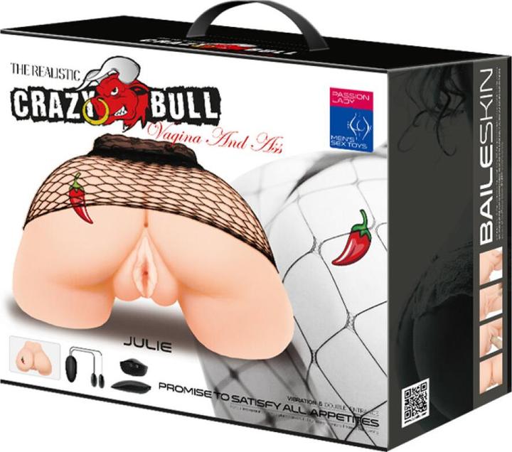 Actual product image Crazy Bull Natural Skin Masturbator, Double Vibrating Egg