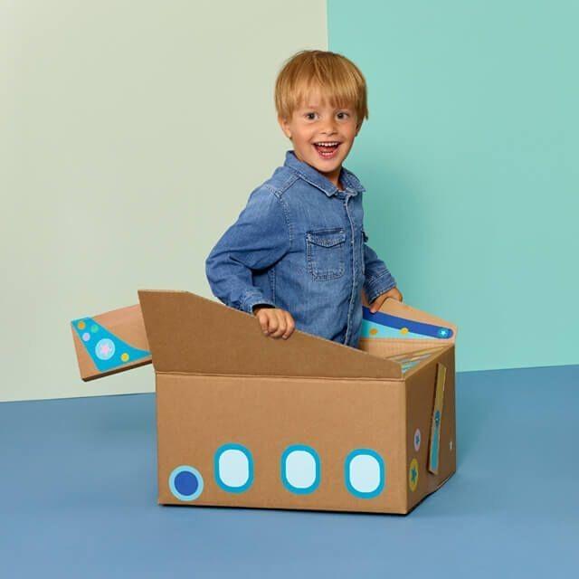 Produktbild CreaDiva Badala Stickerbogen - Flugzeug