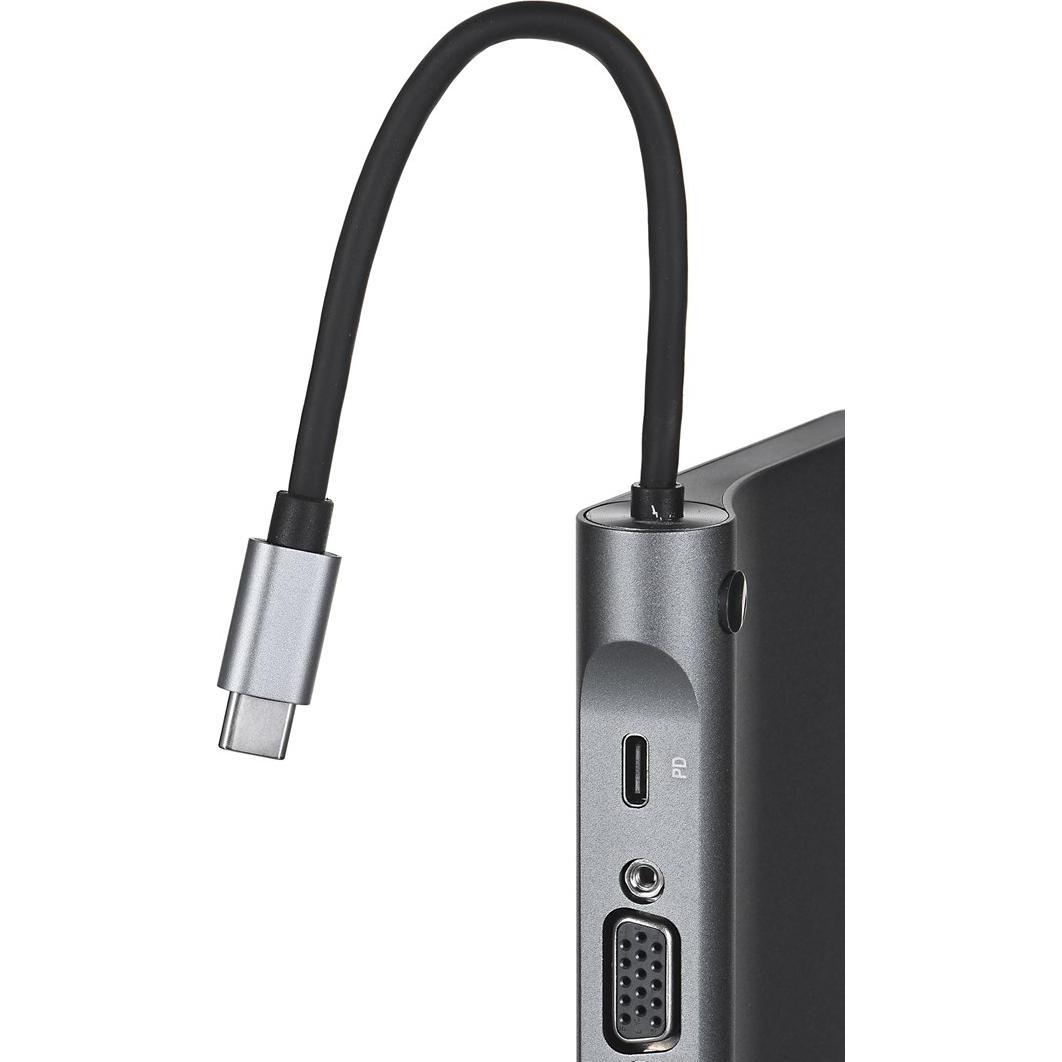 Thumbnail - Gembird Multiport-Adapter (USB-C, 11 Ports), Dockingstation + USB Hub, Grau