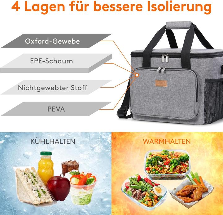 Produktbild Lifewit Faltbare Kühltasche für Picknick und Reise (24 l)