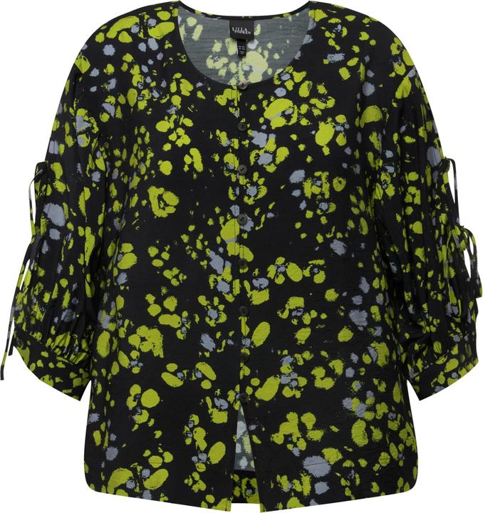 Produktbild Ulla Popken Bluse, Punkte, A-Linie, Rundhals, Langarm (58)