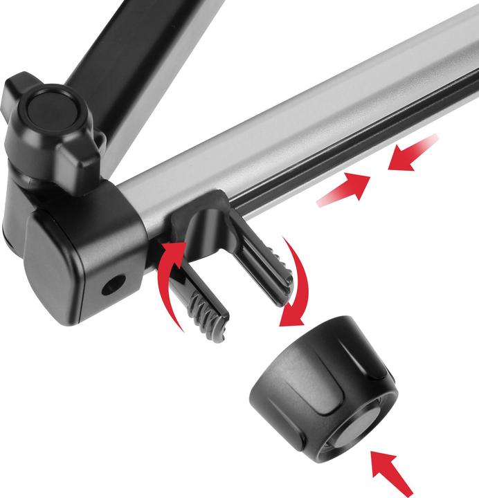 Produktbild Hoco Auto holder telescopic car holder for headrest (4,5" - 13") H69 black and red