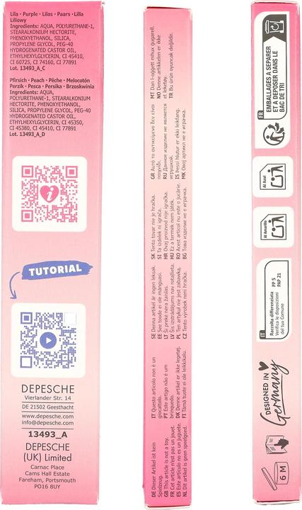 Actual product image Top Model Topmodel - TOPModel Nail Polish Pen Set BEAUTY and ME - Pink and White, Peach-Coloured and Purple -