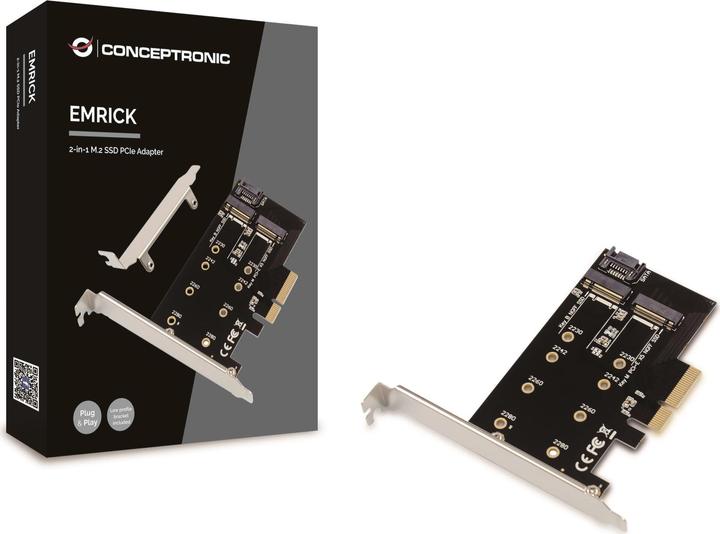 Produktbild Conceptronic EMRICK M.2-NVMe-SSD-PCIe-Adapter