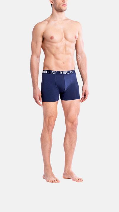 Immagine prodotto Replay Trunk BOXER Style 01/C Basic Cuff Logo im 2er Pack (S, Confezione da 2)